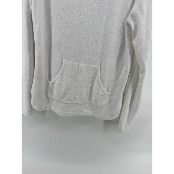 Barefoot Dreams Cozychic Ultra Lite Hoodie Women's Large White Kangaroo Pocket - Picture 2 of 8